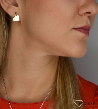 Złote kolczyki 585 wiszące serca KL 3016 💎 Złote kolczyki wykonane zostały z wysokiej jakości złota próby 585 💎 (2).JPG